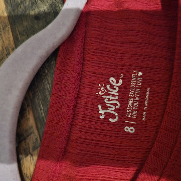 Justice Red Eiffel Tower Kids Top - Picture 4 of 4